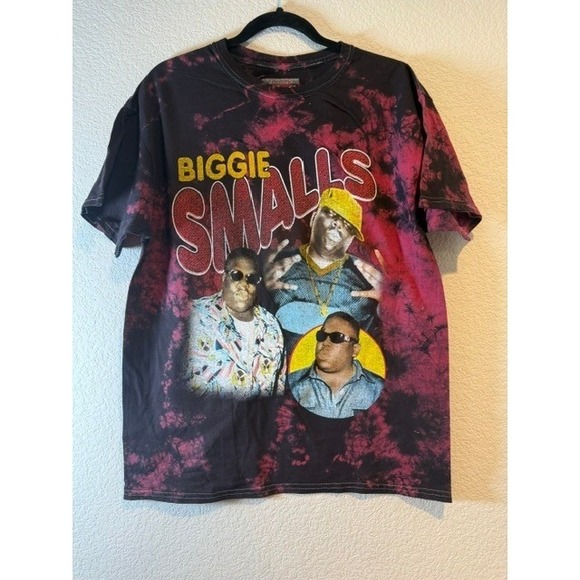 The Notorious B.I.G. Other - BIG‎ Biggie Smalls King of New York Hip Hop Collage Rap Tie Dye T-Shirt Sz Small
